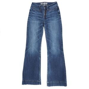 IDYLLWIND Western Bootcut Jean Dark Denim Coastal Boho 90s Y2k 70s Indie Cowgirl